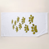 Leopard Paw Print Strandlaken (Voorkant)