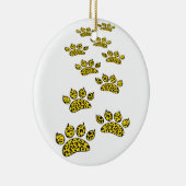 Leopard Paw Print Throw Keramisch Ornament (Rechts)