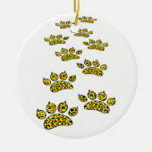 Leopard Paw Print Throw Keramisch Ornament (Voorkant)