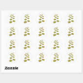 Leopard Paw Print Throw Ronde Sticker (Vel)