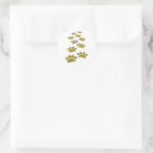 Leopard Paw Print Throw Ronde Sticker (Tas)