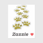Leopard Paw Print Throw Sticker (Vel)
