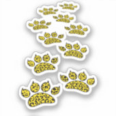 Leopard Paw Print Throw Sticker (Voorkant)