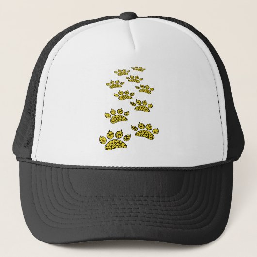 Leopard Paw Print Trucker Pet (Voorkant)
