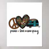 Leopard Peace Sign Heart Design Vrouwen Mannen Tie Poster (Voorkant)
