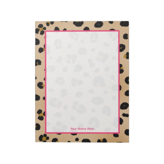 Leopard Personalized Notitieblok (Linkerzijde)