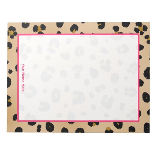 Leopard Personalized Notitieblok (Voorkant)