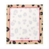 Leopard Personalized Notitieblok (Voorkant)