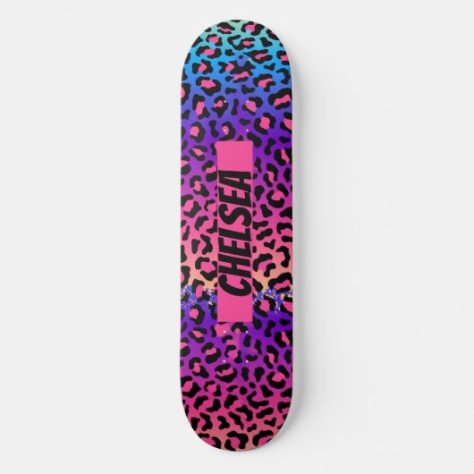 Leopard Personalized Skateboard Deck (Voorkant)