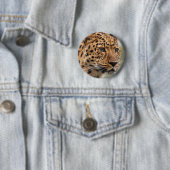 Leopard Photo Ronde Button 5,7 Cm (In situ)
