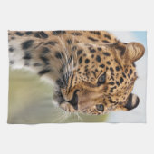 Leopard Photo Theedoek (Horizontaal)