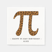 Leopard Pi symbool Happy Pi Day Verjaardag Servet (Voorkant)