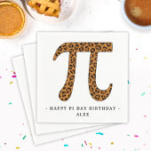 Leopard Pi symbool Happy Pi Day Verjaardag Servet