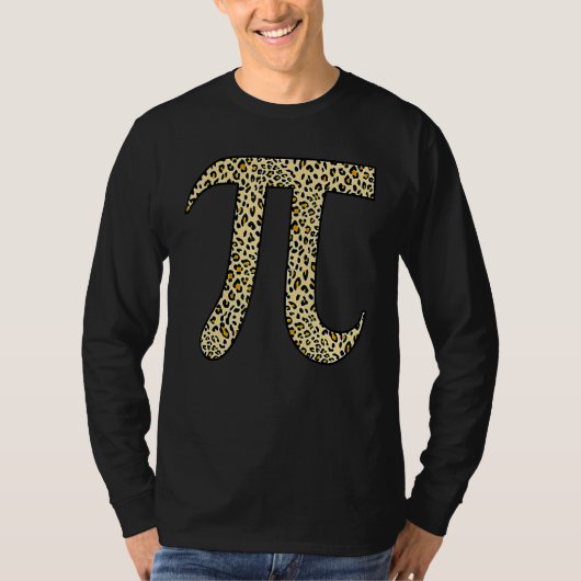 Leopard Pi Symbool National Pi Day T-shirt (Voorkant)
