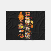 Leopard Pilgrim Pet Herfst Thanksgiving G Fleece Deken (Voorkant (Horizontaal))