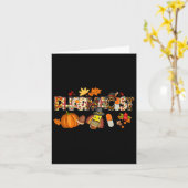 Leopard Pilgrim Pet Herfst Thanksgiving G Kaart (Gele Bloem)