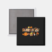 Leopard Pilgrim Pet Herfst Thanksgiving G Magneet (Voorkant / Achterkant)