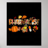 Leopard Pilgrim Pet Herfst Thanksgiving G Poster (Voorkant)