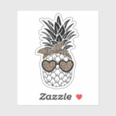 Leopard Pineapple Zonnebril Aloha Beaches Hawaii Sticker (Vel)