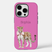 Leopard Pink Bow Case-Mate iPhone Case (Achterkant)
