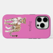 Leopard Pink Bow Case-Mate iPhone Case (Achterkant (horizontaal))