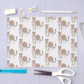 Leopard Pink Bow Verjaardag Tissuepapier (Craft)