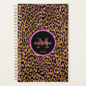 Leopard Pink Gold Sparkle Glam Girly Planner (Voorkant)