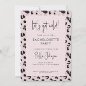 Leopard Pink Laten we Wilde Bachelorette halen Kaart (Voorkant)