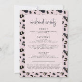 Leopard Pink Laten we Wilde Bachelorette halen Kaart (Achterkant)