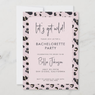 Leopard Pink Laten we Wilde Bachelorette halen Kaart