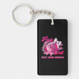 Leopard Pink Out-Football pakt borstkanker aan Sleutelhanger