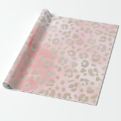 Leopard Pink Pattern Cadeaupapier (Uitgerold)