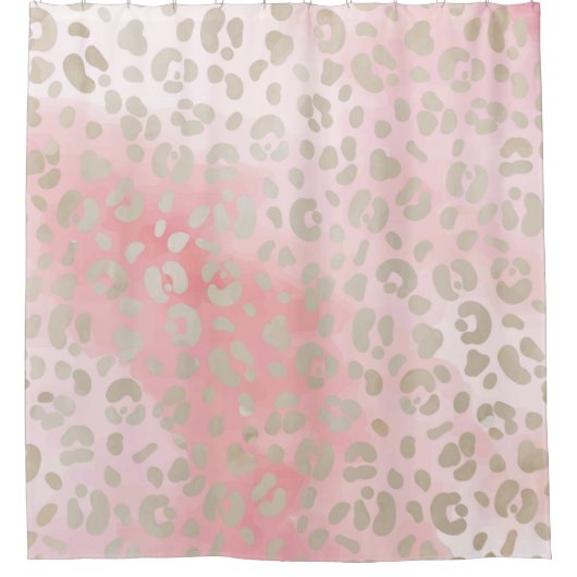 Leopard Pink Pattern Douchegordijn (Voorkant)