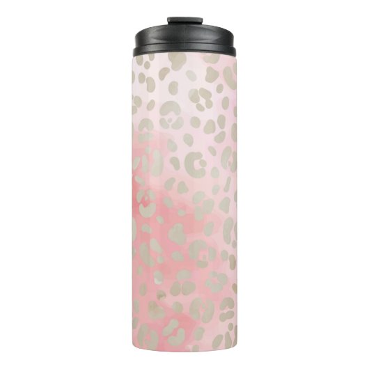 Leopard Pink Pattern Thermosbeker (Voorkant)