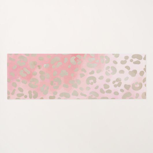 Leopard Pink Pattern Yogamat (Achterkant (horizontaal))
