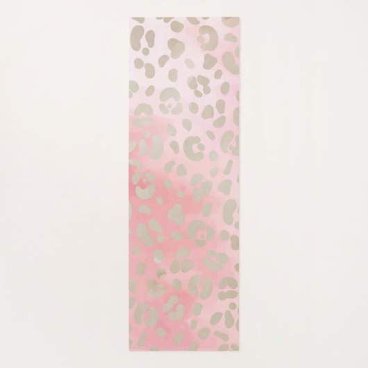 Leopard Pink Pattern Yogamat (Achterkant)