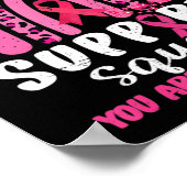 Leopard Pink Rainbow Support Squad Breast Cancer A Poster (Hoek)