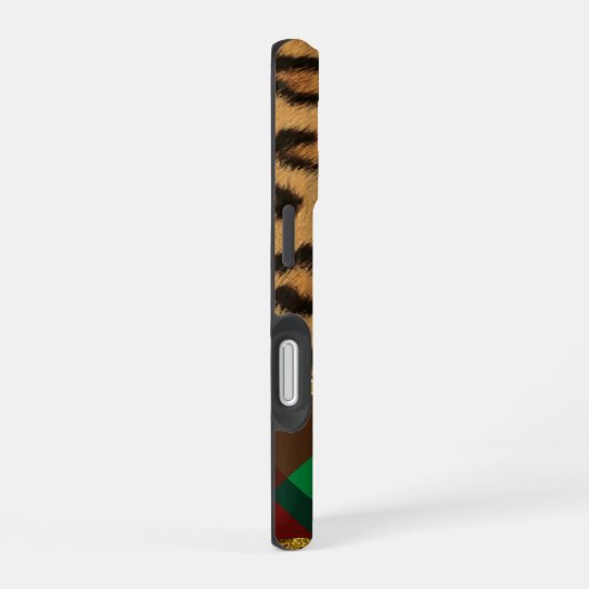 Leopard Plaid iPhone 16 Hoesje (Rechterkant)