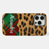 Leopard Plaid iPhone Hoesje (Achterkant horizontaal)