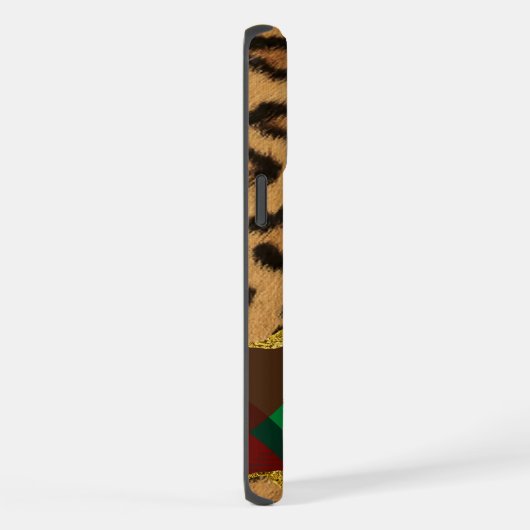 Leopard Plaid iPhone Hoesje (Rechterkant)