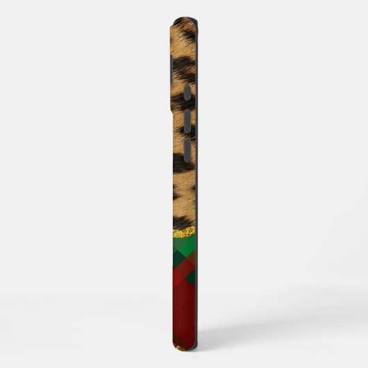Leopard Plaid iPhone Hoesje (Linkerkant)