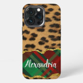 Leopard Plaid iPhone Hoesje (Achterkant)