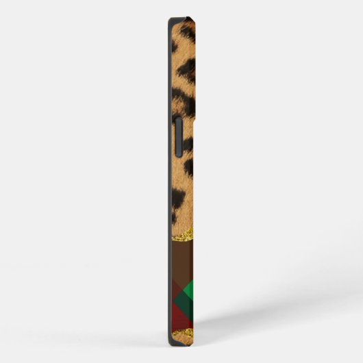 Leopard Plaid iPhone Hoesje (Rechterkant)