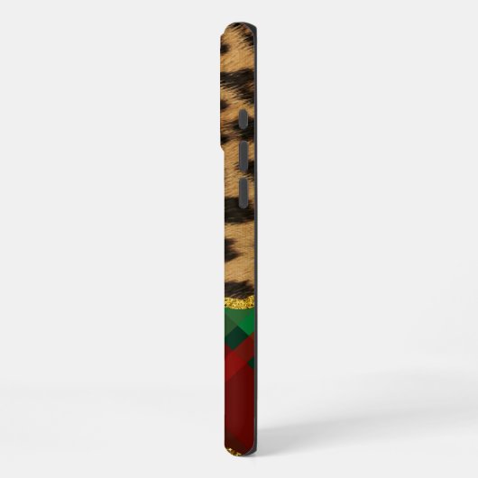 Leopard Plaid iPhone Hoesje (Linkerkant)