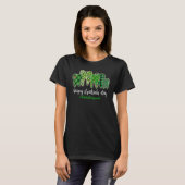 Leopard Plaid Tooth Teeth Dental Hygienist St Patr T-shirt (Voorkant volledig)