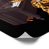 Leopard Playing Ano Valentines Day Funny Leopard  Poster (Hoek)