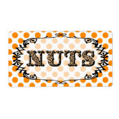 Leopard Polka Dot Noten Eten Label (Voorkant)