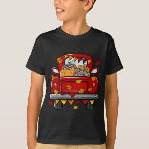 Leopard Pompoen Boerderij Hallo Herfst Vrachtwagen T-shirt