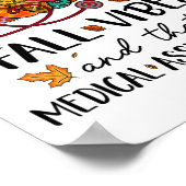 Leopard pompoen Herfst vibes en dat medische momen Poster (Hoek)