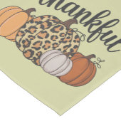 Leopard Pompoen Seizoen Thanksgiving Halloween Her Korte Tafelloper (Hoek)